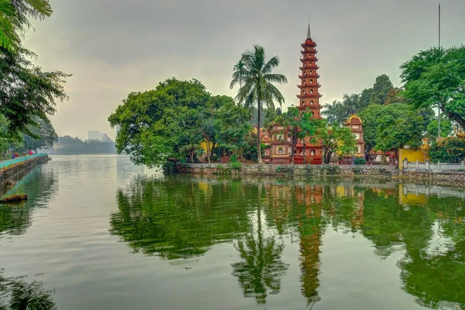 Tran Quoc Pagoda on its island in West Lake, Hanoi