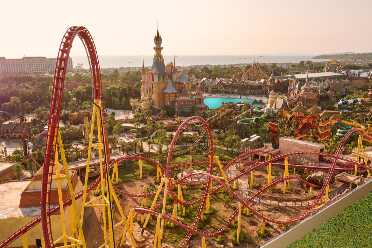 Colorful rides at VinWonders Phu Quoc