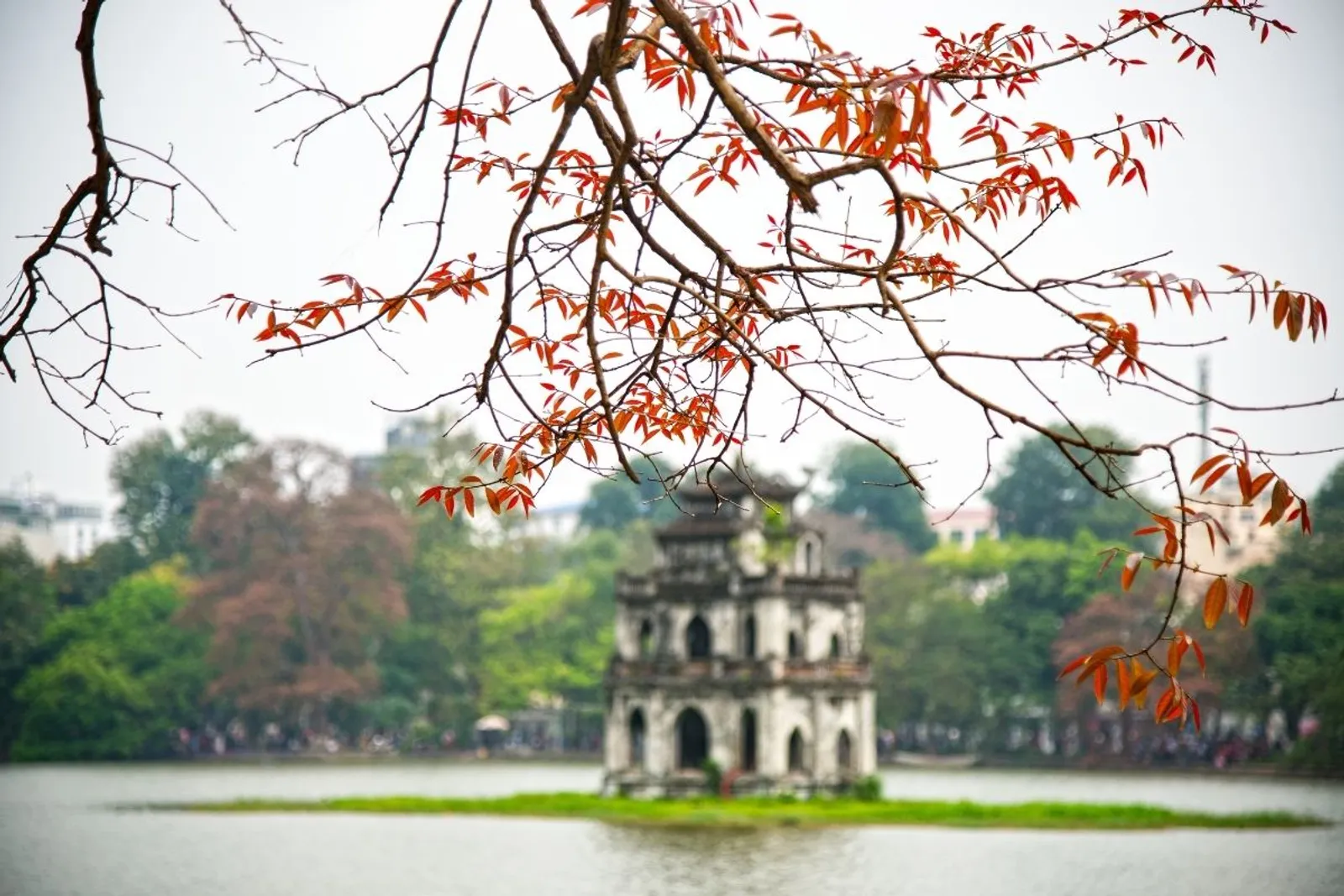 Turtle Tower on Hoan Kiem Lake, Hanoi
