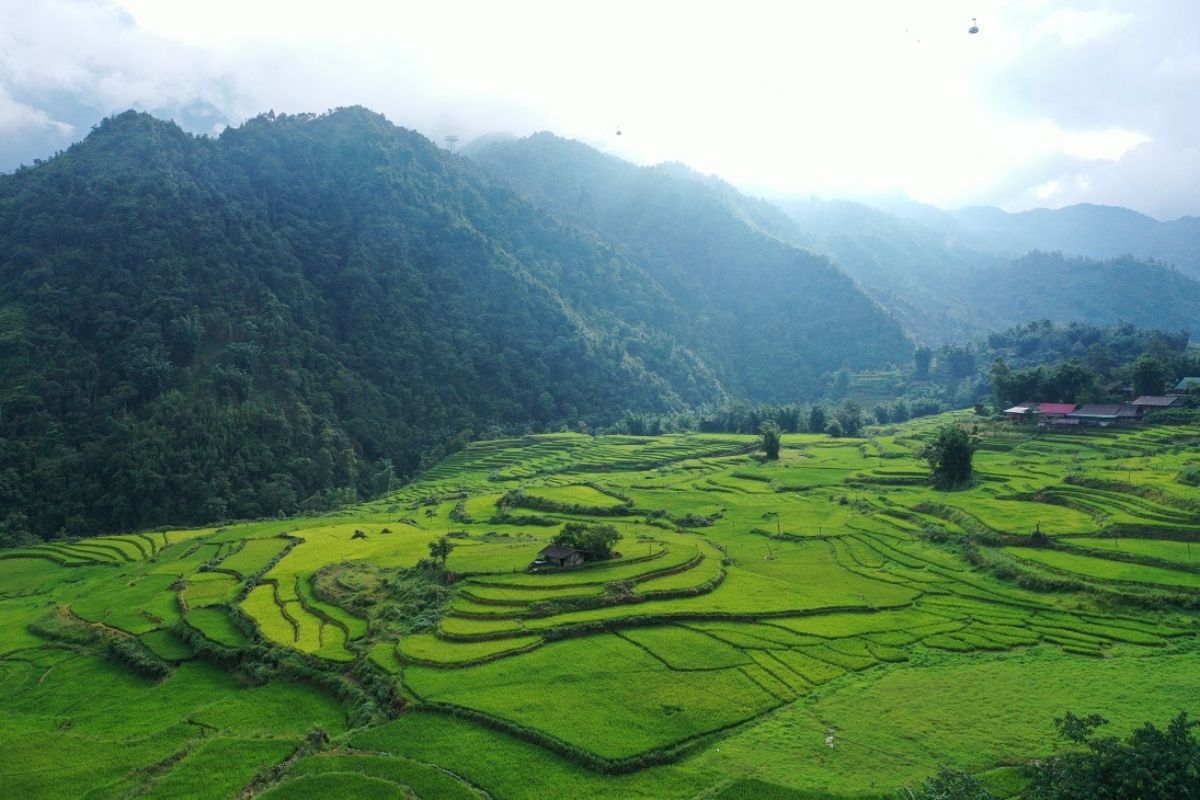 Catcat Village View from Cable car Fansipan Sapa